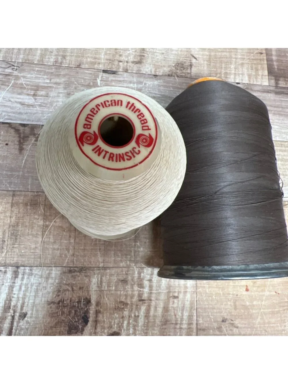 American Thread Intrinsic Four Cord Cotton Thread Spools Natural & Brown 6000 Ya